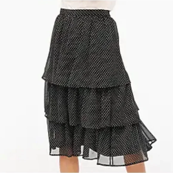 🆕 JCREW Ruffle Tiered MIDI Skirt - Picture 2 of 6